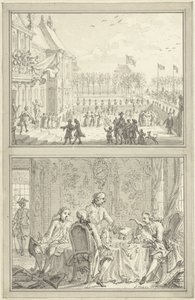 Palast Honselaarsdijk wechselt den Besitzer / Verkauf der preußischen Herrlichkeiten an Anna von Hannover, 1754 von Simon Fokke