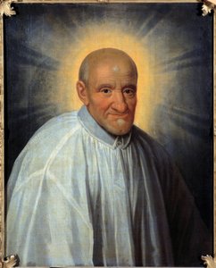 Porträt von Saint Vincent de Paul (1576-1660), Gründer der Kongregationen der Töchter der Nächstenliebe von Simon Francois