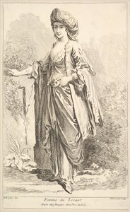 Femme du Levant, aus Recueil de diverses figures étrangères Inventées par F. Bouc..., 18. Jahrhundert