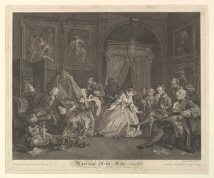 Heirat à-la-Mode, Platte IV, 1. April 1745 von Simon Francois Ravenet