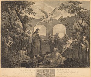 Der Teich von Bethesda von Simon Francois Ravenet I and Victor Marie Picot after William Hogarth