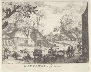Ansicht von Houtewael bei Amsterdam von Simon Frisius