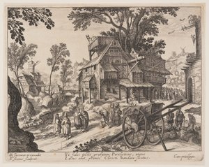 Heilung des Gelähmten, aus Landschaften mit Szenen aus dem Leben Christi