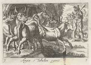 Herkules hütet die Herde von Geryon