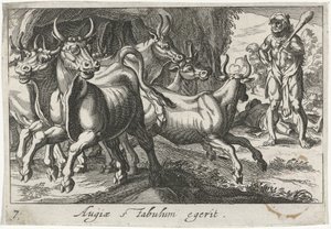 Herkules hütet die Herde von Geryon (Herculische Themen) von Simon Frisius