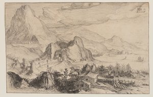 Gebirgslandschaft von Simon Frisius
