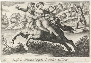 Nessus versucht Deïanira zu entführen von Simon Frisius