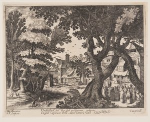 Der Zinsgroschen, aus Landschaften mit Szenen aus dem Leben Christi