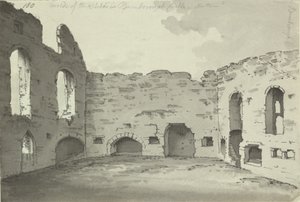 Bamburgh Castle, Küchenruinen, Add. 15542, f.180, ca. 1780 von Simon H. Grimm
