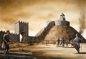 Pickering Castle, 11. Jahrhundert, ca. 1990-2010 von Simon Hayfield