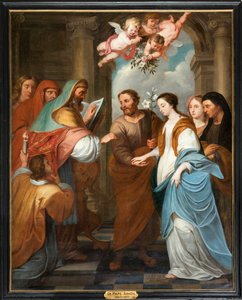 Pfarrkirche (Parochiekerk Sint-Eligius). Simon De Pape. 3 Verlobung der Jungfrau. 17. Jahrhundert.