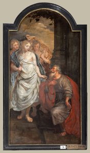 Pfarrkirche (Sint-Walburgakerk). Gemälde, Triptychon. Simon De Pape (?). Erlösung der christlichen Sklaven an die Türken. von Simon II de Pape
