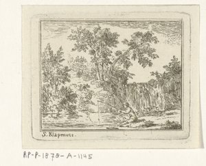 Landschaft mit einem Fischer von Simon Klapmuts