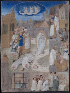 Blatt aus einem Brevier von Karl dem Kühnen und Margarete von York: Das Martyrium des Heiligen Denis von Simon Marmion