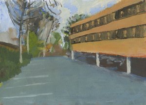 Büro und Parkplatz, 2024 von Simon Neville