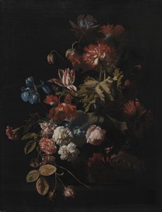 Eine Vase mit Blumen