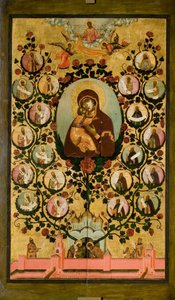 Der Baum des Moskauer Staates (Lob der Gottesmutter von Wladimir) von Simon Ushakov