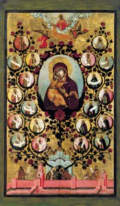 Apotheose der Jungfrau von Wladimir, 1668 von Simon Ushakov