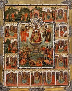Theotokos Lebensspendende Quelle, 1670 von Simon Ushakov