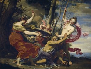 Vater Zeit überwunden von Liebe, Hoffnung und Schönheit von Simon Vouet