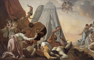 Israeliten, die zur Ehernen Schlange aufblicken sollen von Simon Vouet
