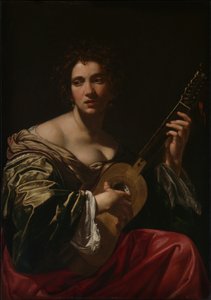 Gitarre spielende Frau von Simon Vouet