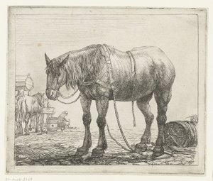 Ruhendes Arbeitspferd (Verschiedene Tiere) von Simon de Vlieger