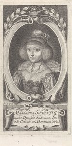 Prinzessin Magdalene Sibylle von Sachsen 1617-1668, Herzogin von Sachsen-Altenburg, um 1647-1648