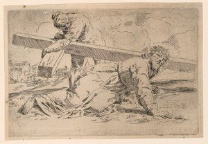 Christus trägt sein Kreuz von Simone Cantarini