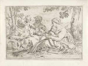 Heilige Familie mit Elisabeth und dem jungen Johannes dem Täufer