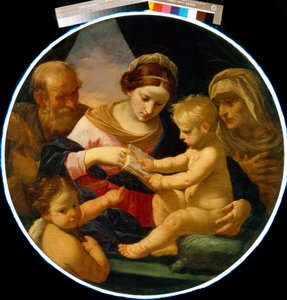 Die Heilige Familie mit Johannes dem Täufer und der Heiligen Elisabeth von Simone Cantarini