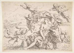 Raub der Europa, ca. 1636 von Simone Cantarini