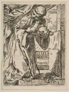 Heiliger Antonius von Padua mit dem Christuskind von Simone Cantarini