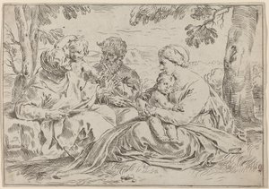 Die Heilige Familie von Simone Cantarini