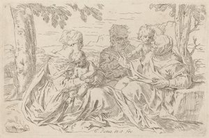 Die Heilige Familie von Simone Cantarini