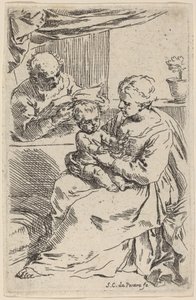Die Heilige Familie von Simone Cantarini