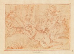 Venus und die Nymphen entwaffnen Amor