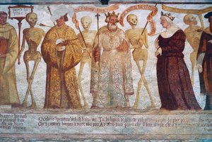 Der Tod mit dem Kaiser, dem König und der Königin, Detail aus Der Totentanz