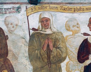 Der Tod mit der Nonne, Detail aus dem Totentanz