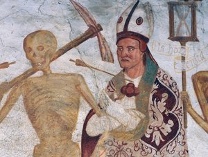 Der Bischof und der Tod (Detail aus dem Totentanz)