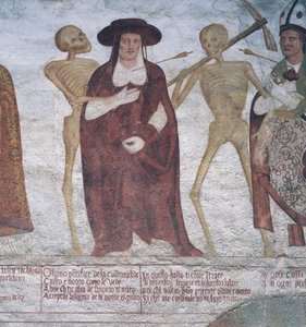 Der Kardinal und der Tod, Detail aus Der Totentanz