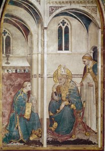 Leben des Heiligen Martin von Tours: Heiliger Martin in Meditation von Simone Martini
