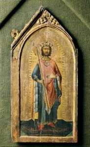 Porträt des Heiligen Ladislaus, von Simone Martini, Tempera auf Holz, ca. 1326