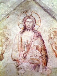 Tympanon, das den Erlöser segnet, 1341 (Detail)