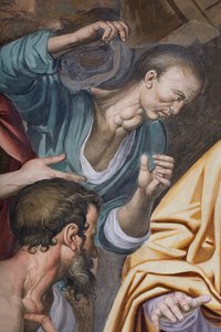Die Anbetung der Hirten, 1578-82 (Detail) von Simone Veneziano Peterzano
