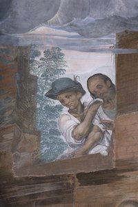 Die Anbetung der Hirten, 1578-82 (Detail) von Simone Veneziano Peterzano