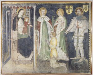 Madonna mit Kind und hl. Katharina, hl. Ursula, hl. Georg und dem Patron, Theodoric von Chur