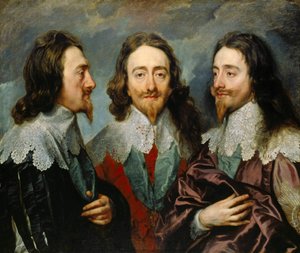 Karl I., König von England 1600-1649, aus drei Blickwinkeln Das dreifache Porträt, 1636