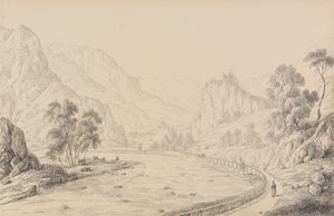 Album mit 30 Ansichten in Tirol und Italien: Zwischen Brixen und Klausen - Tirol, 27. Okt. 1840 von Sir Charles D