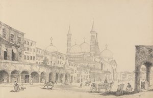 Album mit 30 Ansichten in Tirol und Italien: Kirche des Heiligen Antonio - Padua 3. Nov. 1840 von Sir Charles D
